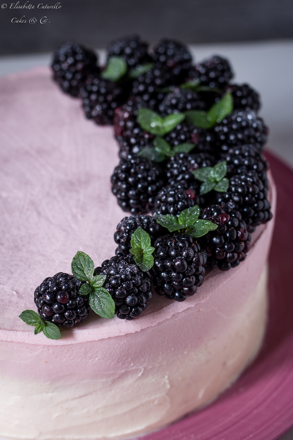 Torta alle more con frosting alla robiola e sciroppo d'acero