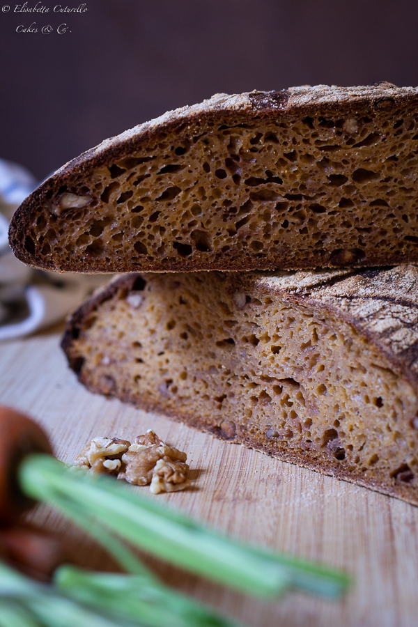 Pane speziato al succo di carota miele e noci